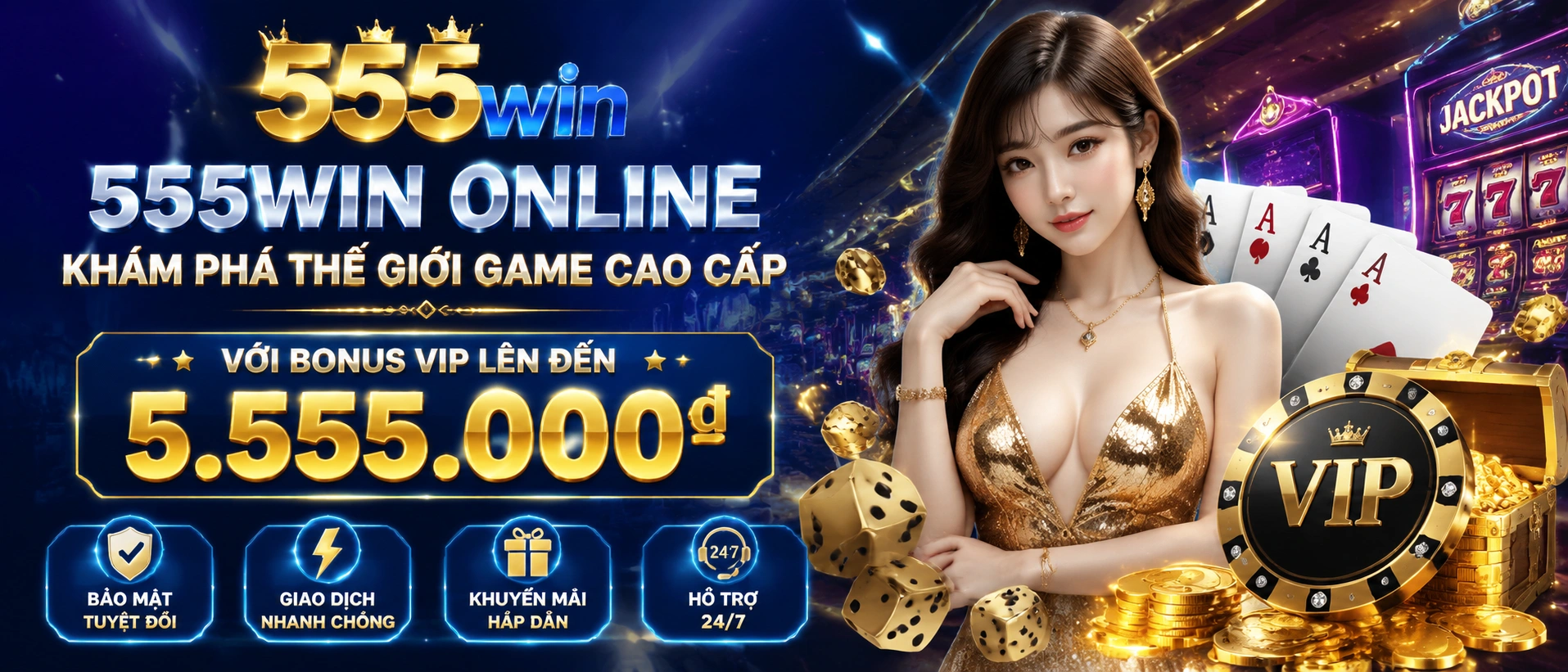 Sảnh game slot và casino 555WIN