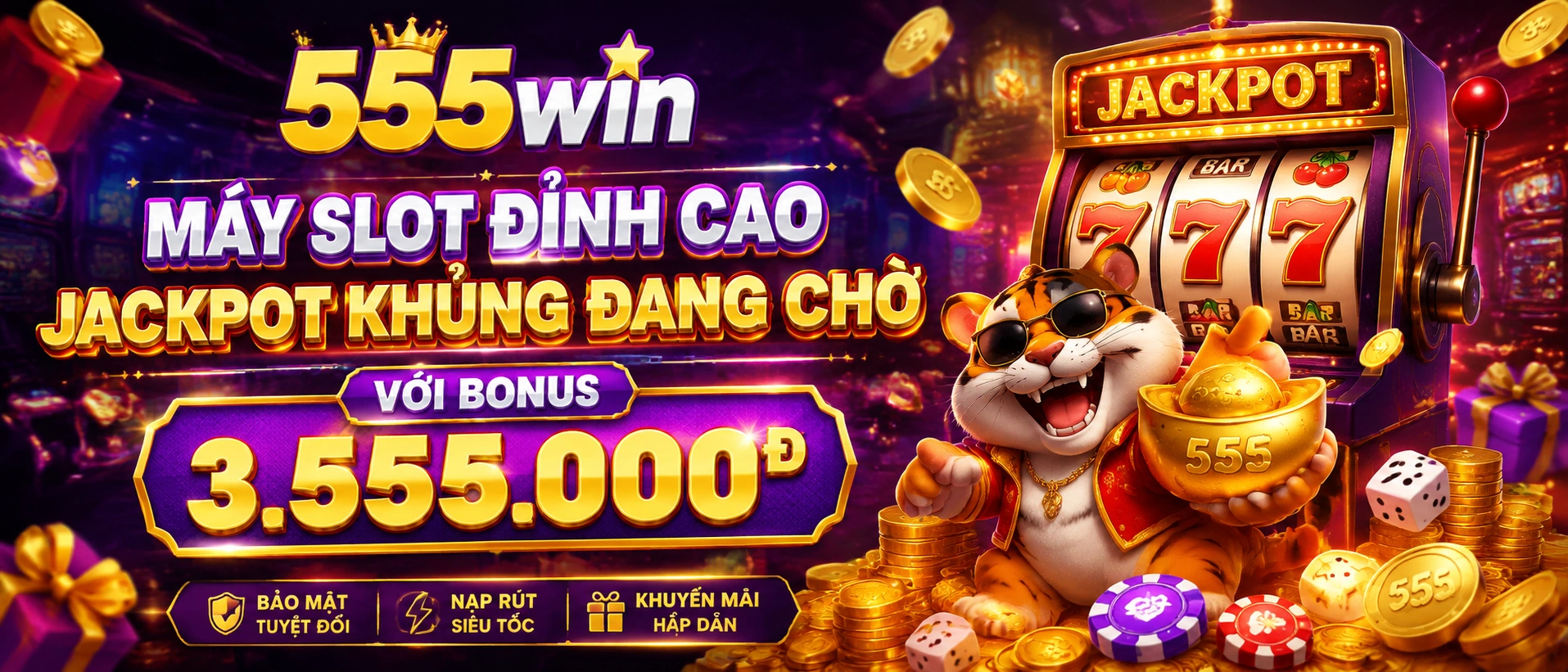 Ảnh ưu đãi Nổ Hũ và giao diện thưởng trên 555win