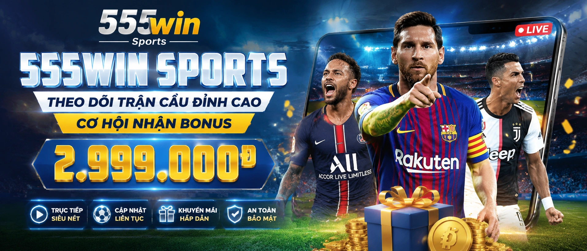 Không gian Thể Thao 555WIN với nhịp trận bóng đá rõ ràng